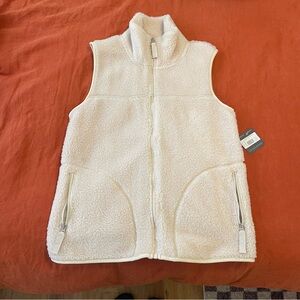 Eddie Bauer Off-White Sherpa Vest